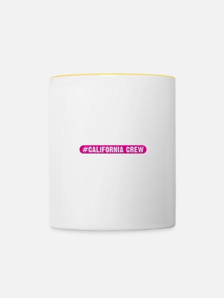 California Crew - Tasse zweifarbig - Weiß/Gelb