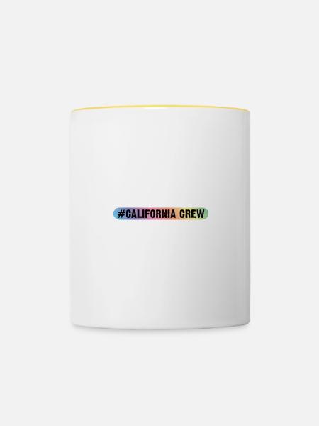 California Crew - Tasse zweifarbig - Weiß/Gelb