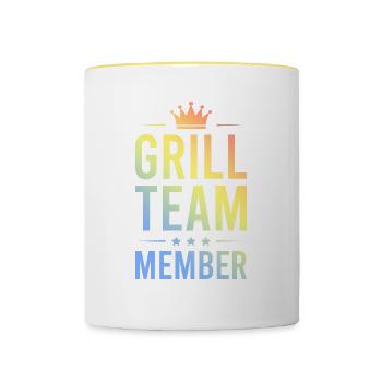 Grill Team Bunt - Contrasting Mug - white/yellow - Front