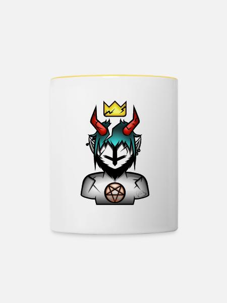 Die Seele eines gebrochenen Dämons - Tasse zweifarbig - Weiß/Gelb