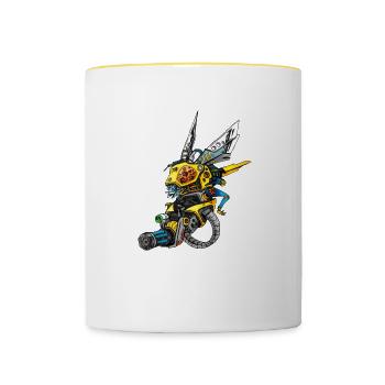 Engraver the Wasp - Contrasting Mug - white/yellow - Front