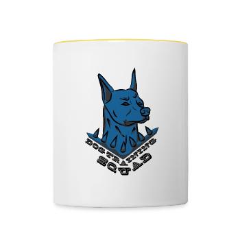 Professionelles Hundetraining Squad Dog Obedience - Tasse zweifarbig - Weiß/Gelb - Vorne