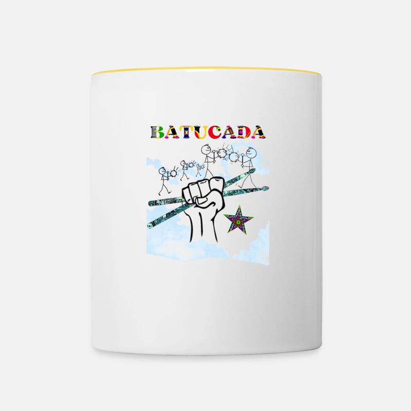 BATUCADA - Mug contrasté - blanc/jaune