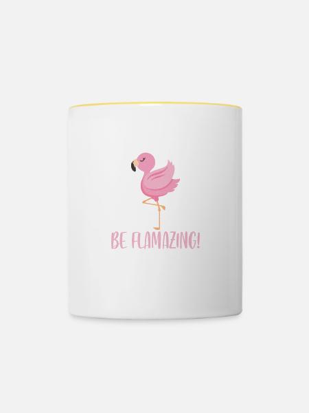 Flaming BeFlamazing - Tasse zweifarbig - Weiß/Gelb