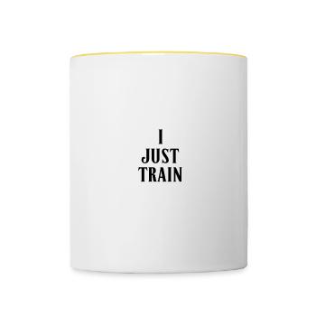 Falcon Trainer Falconer Falconry Gift - Mug contrasté - blanc/jaune - Devant