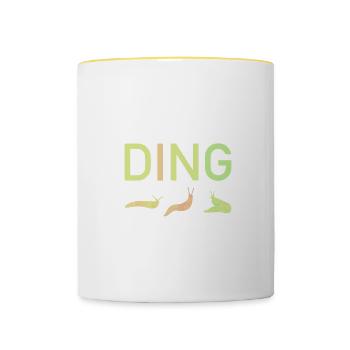 Ist So Ein Schnecken Ding du würdest es nicht - Tasse zweifarbig - Weiß/Gelb - Vorne
