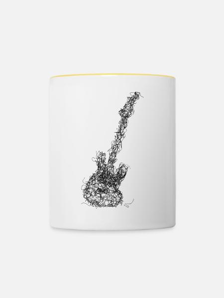 Lower Scribble - Tasse zweifarbig - Weiß/Gelb