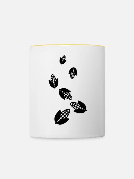 Mais symbol - Tasse zweifarbig - Weiß/Gelb