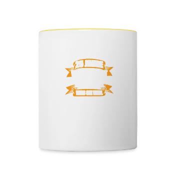 Was sie will 25. Hochzeitstag Silberhochzeit - Tasse zweifarbig - Weiß/Gelb - Vorne