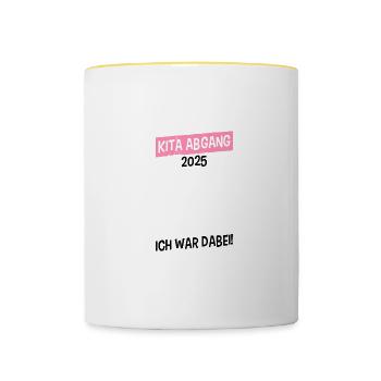 Kita Abgang Kita Abgänger 2025 - Tasse zweifarbig - Weiß/Gelb - Vorne