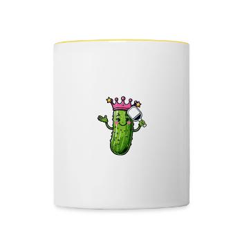 Pickleball Queen Funny Pickleball Player - Contrasting Mug - white/yellow - Front