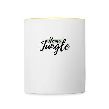 Home Jungle Lettering - Contrasting Mug - white/yellow - Front