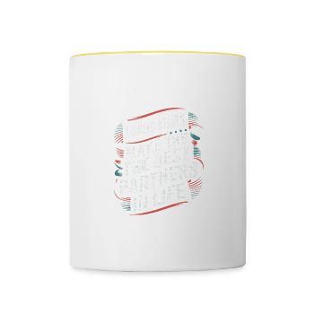 Les nœuds d’ail font les meilleurs partenaires dans la vie - Mug contrasté - blanc/jaune - Devant