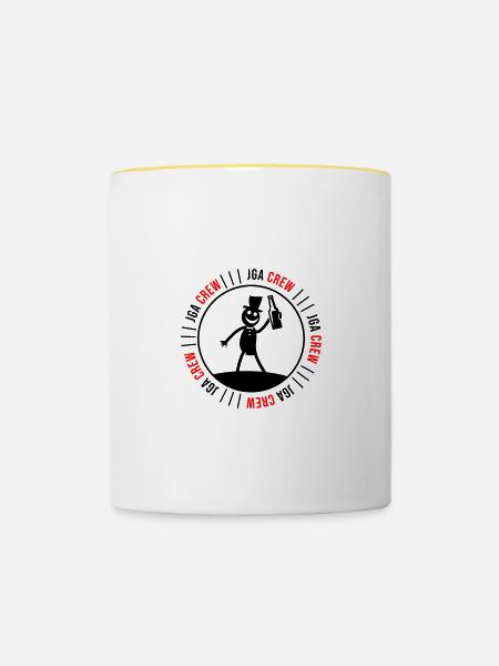 Junggesellen Abschied Crew - Tasse zweifarbig - Weiß/Gelb