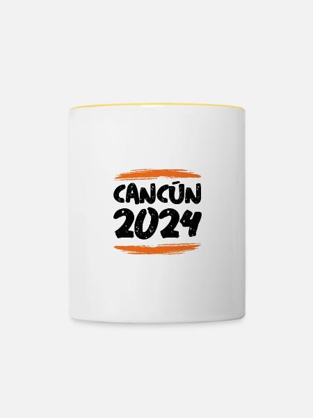 Cancun 2024 - Tasse zweifarbig - Weiß/Gelb