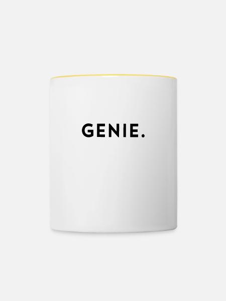 Genie - Tasse zweifarbig - Weiß/Gelb