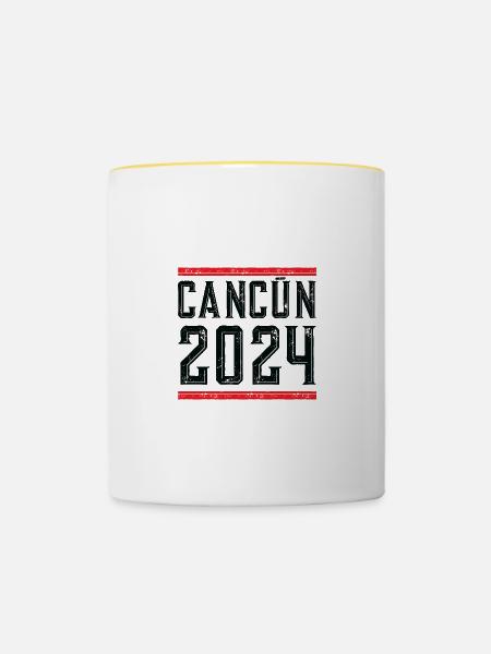 Cancun 2024 - Tasse zweifarbig - Weiß/Gelb