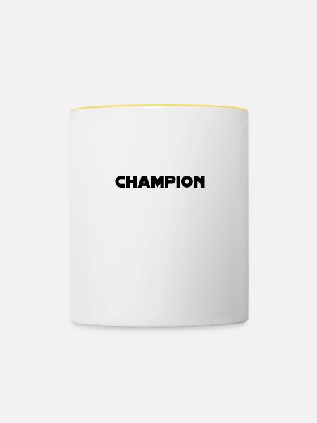 Champion - Tasse zweifarbig - Weiß/Gelb