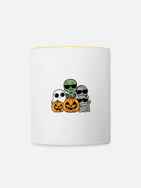 Halloween Party Cool - Tasse zweifarbig - Weiß/Gelb