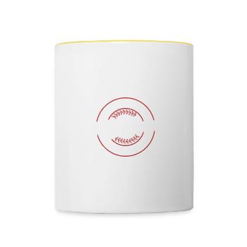 Les nœuds d’ail sont mon genre de soins personnels - Mug contrasté - blanc/jaune - Devant