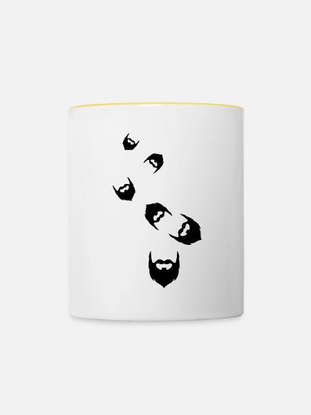 Bart symbol - Tasse zweifarbig - Weiß/Gelb