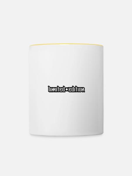 Limited Edition - Tasse zweifarbig - Weiß/Gelb