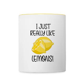 Mag wirklich Lemon Summer Limonade Früchte - Tasse zweifarbig - Weiß/Gelb - Vorne