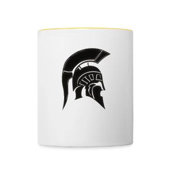 Vêtements de gladiateurs - Mug contrasté - blanc/jaune - Devant