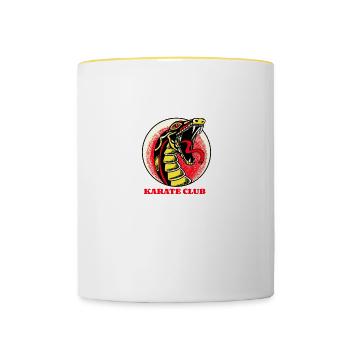 Cobra Fight Hit First - Karaté - Mug contrasté - blanc/jaune - Devant