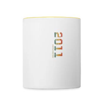 Cadeau 11e anniversaire 11 Édition Limitée 2011 - Mug contrasté - blanc/jaune - Devant