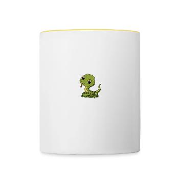 This Is My Human Costume I'm Really A Snake - Contrasting Mug - white/yellow - Front