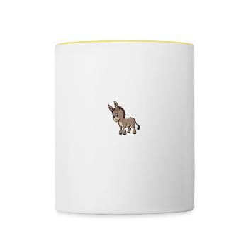 This Is My Human Costume I'm Really A Donkey - Contrasting Mug - white/yellow - Front