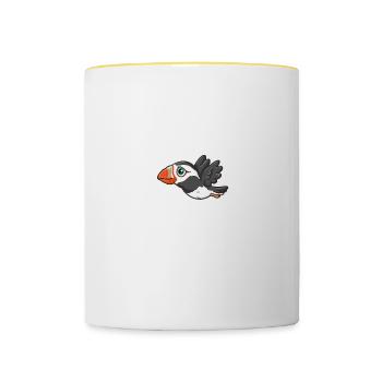 Soyez toujours vous-même, sauf si vous pouvez être un macareux - Mug contrasté - blanc/jaune - Devant