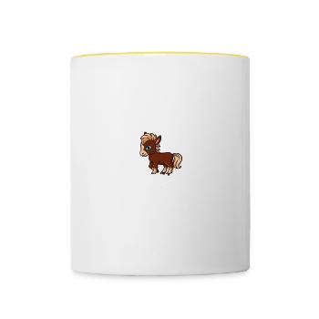This Is My Human Costume I'm Really A Horse - Contrasting Mug - white/yellow - Front