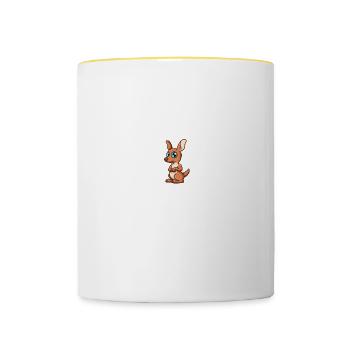 Always Be Yourself Unless You Can Be A Kangaroo - Tasse zweifarbig - Weiß/Gelb - Vorne