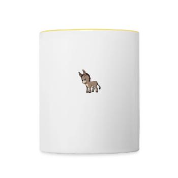 Always Be Yourself Unless You Can Be A Donkey - Contrasting Mug - white/yellow - Front