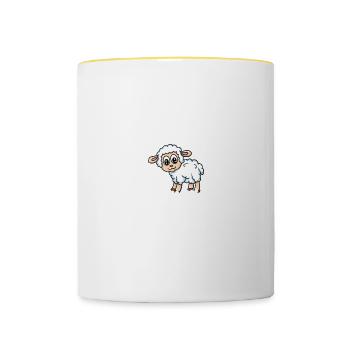 This Is My Human Costume I'm Really A Sheep - Contrasting Mug - white/yellow - Front