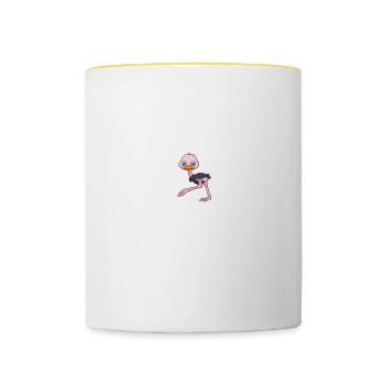 Always Be Yourself Unless You Can Be A Ostrich - Tasse zweifarbig - Weiß/Gelb - Vorne