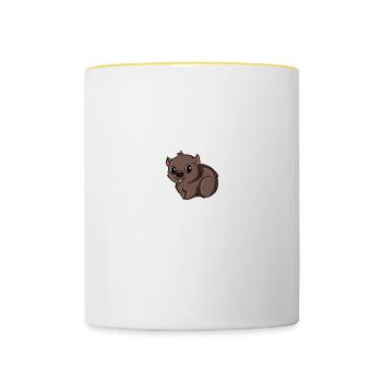 Always Be Yourself Unless You Can Be A Wombat - Contrasting Mug - white/yellow - Front