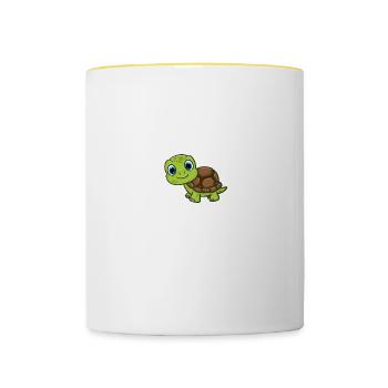 Always Be Yourself Unless You Can Be A Turtle - Contrasting Mug - white/yellow - Front