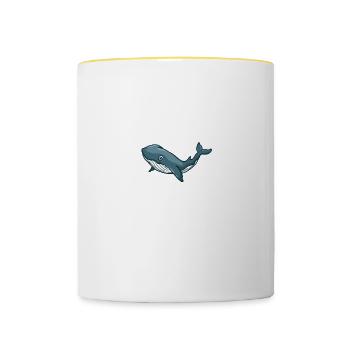 Soyez toujours vous-même à moins que vous ne puissiez être une baleine - Mug contrasté - blanc/jaune - Devant