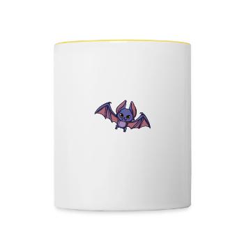 This Is My Human Costume I'm Really A Bat - Contrasting Mug - white/yellow - Front