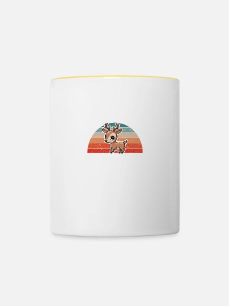 Retro Vintage My Spirit Animal Is A Gazelle - Tasse zweifarbig - Weiß/Gelb