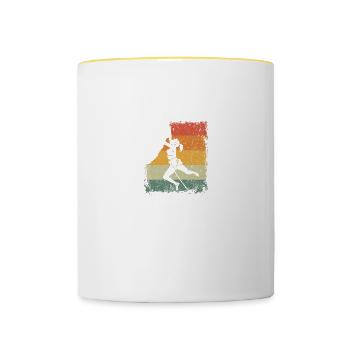 Klettern Grimpant Maman Comme Maman Normale Seulement Plus Cool - Mug contrasté - blanc/jaune - Devant