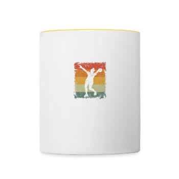Bowlen Bowling Mom Like A Normal Mom Only Cooler - Tasse zweifarbig - Weiß/Gelb - Vorne