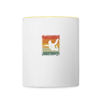Skydiving Mom Like A Normal Mom Only Cooler - Tasse zweifarbig - Weiß/Gelb - Vorne