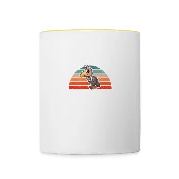 Aasgeier Greifvogel My Spirit Animal Is A Vulture - Tasse zweifarbig - Weiß/Gelb - Vorne