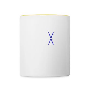 Kidney Transplant Donation Organ Donor - Contrasting Mug - white/yellow - Front