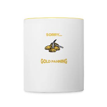 Ich Habe Nicht Zugehört Goldsucher Goldwäscher - Tasse zweifarbig - Weiß/Gelb - Vorne
