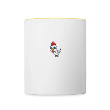 Funny Chicken Lover Chicken Whisperer - Contrasting Mug - white/yellow - Front